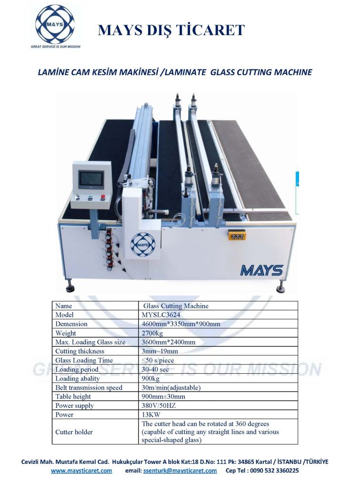 LAMINATE  GLASS CUTTING MACHINE 