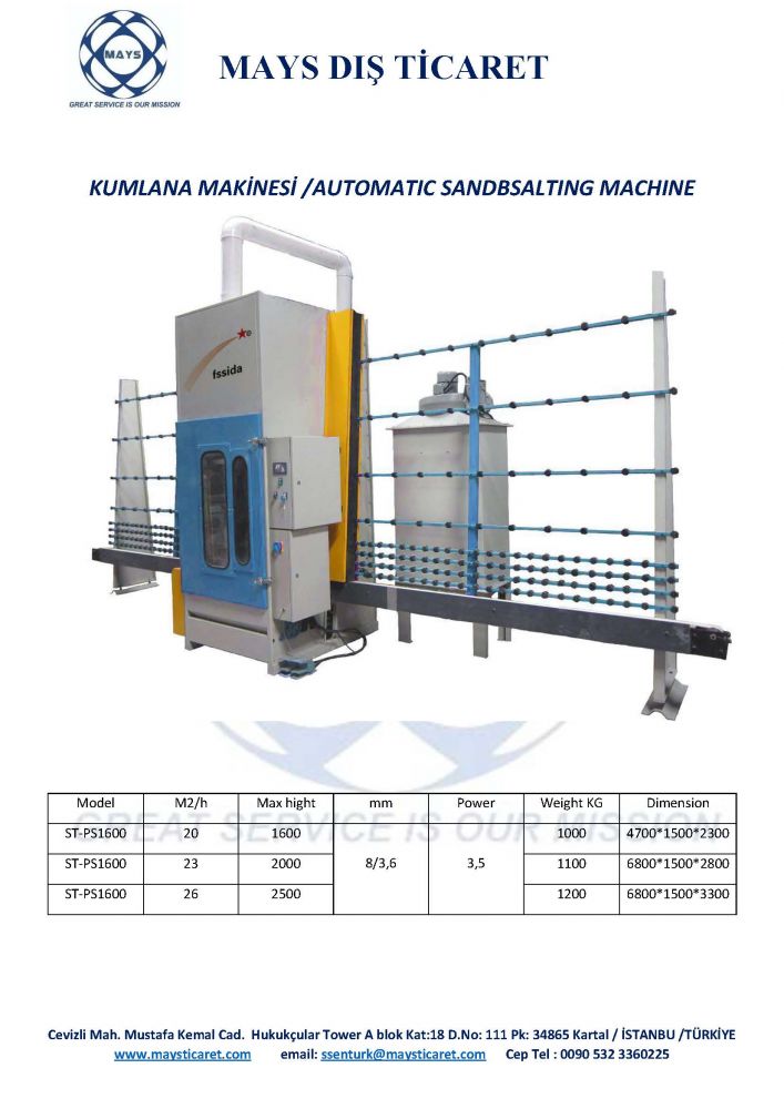 AUTOMATIC SANDBSALTING MACHINE